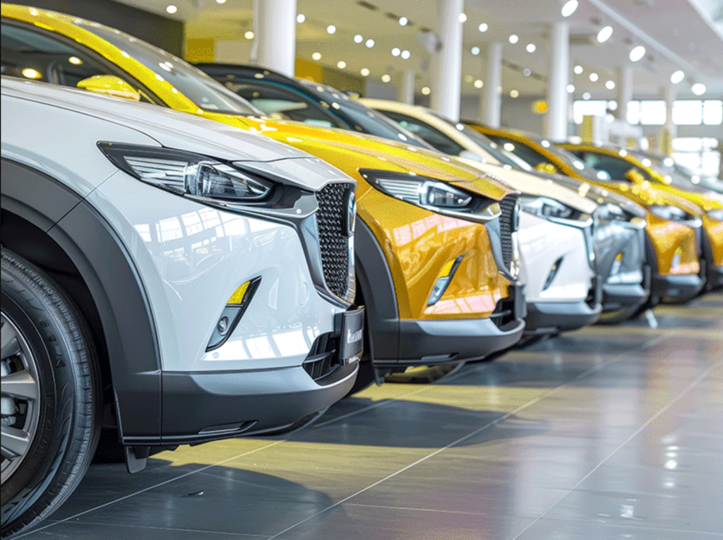 New cars in dealership